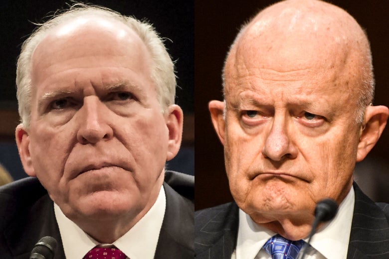 John Brennan, left, and James Clapper.